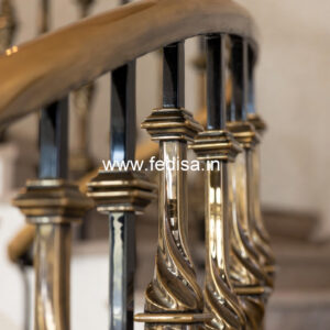 Premium Brass Staircase Handrail Collection 3 Step Stairs Design