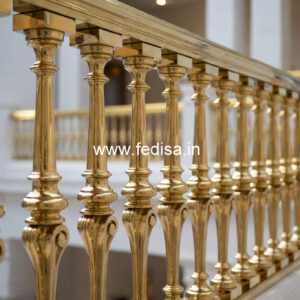 Decorative Brass Balcony Railing With Premium Style Small Living Room With Stairs Layout