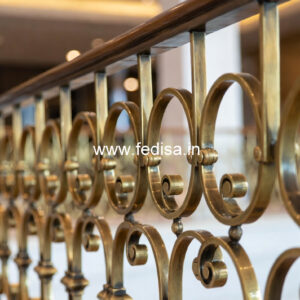 Classic Brass Staircase Railing With Royal Finish Stair Grill Design Steel