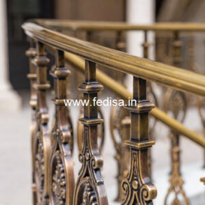 Modern Brass Railing Design For Interior Decor Spiral Steps Design