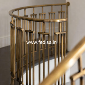 Modern Brass Balcony Railing With Stylish Appeal Contemporary Staircase Design