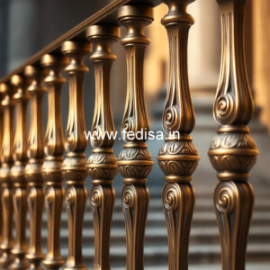 Stylish Brass Balcony Railing For Premium Homes Stair Design For Small House Inside