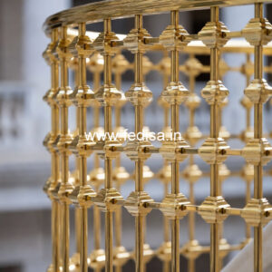 Elegant Brass Handrail Design For Interior Decor Building Stairs Design