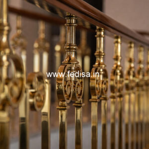 Antique Brass Balcony Railing Design For Interiors Modern Glass Staircase