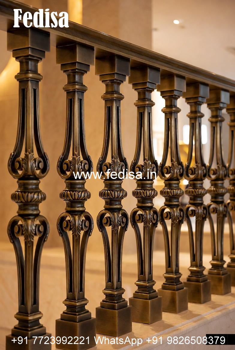 Stylish Brass Handrail Design For Modern Homes Hanging Stairs Design