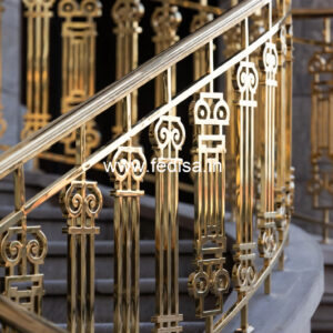 Luxury Brass Stair Railing With Designer Style Duplex House Staircase Wall Design
