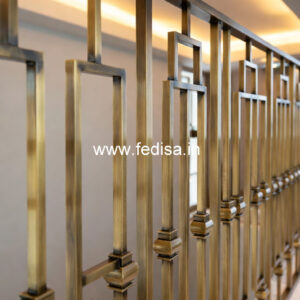 Designer Brass Railing Design For Contemporary Homes Winder Stairs Design