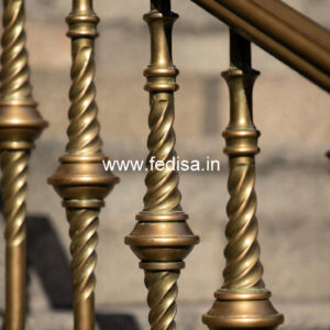 Elegant Brass Handrail For Luxury Staircases Stairs Railing Designs In Steel And Glass