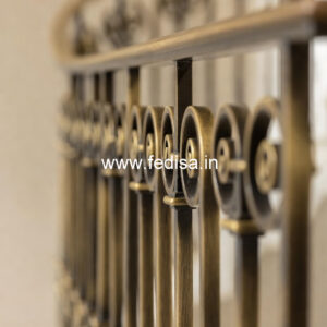 Premium Brass Stair Railing With Unique Design Modern Concrete Stairs Design Indoor