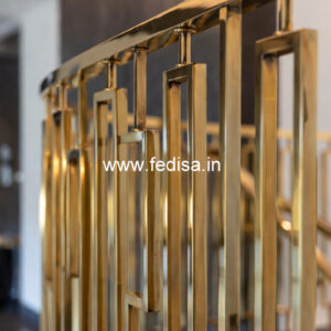 Elegant Brass Railing Design For Premium Interiors Staircase Door Design