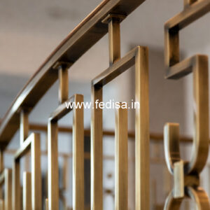 Stylish Brass Staircase Railing With Decorative Finish Stairs Railing Designs In Steel Price