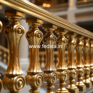 Decorative Brass Railing Design For Elegant Villas Stair Style Design