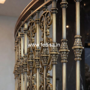Designer Brass Handrail For Premium Staircases Modern Black Staircase