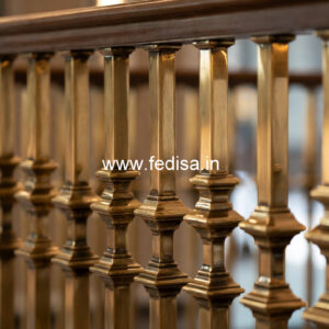 Modern Brass Staircase Railing With Premium Look Round Jina Design