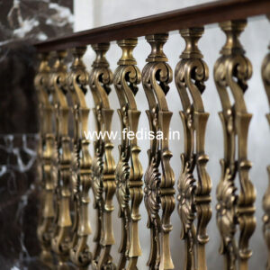 Antique Brass Handrail Design For Classic Villas Home Front Stairs Design