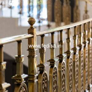 Decorative Brass Staircase Railing With Fine Finish Interior Concrete Stairs Design