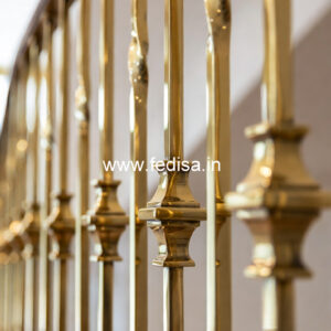 Modern Brass Stair Railing Design For Interiors Outdoor Staircase Designs For Homes