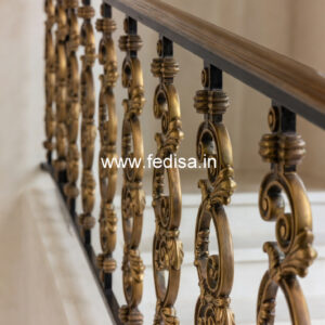 Antique Brass Staircase Railing With Elegant Style Modern Interior Railing