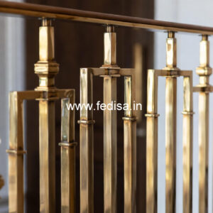 Designer Brass Staircase Railing For Luxury Homes Villa Stairs Design
