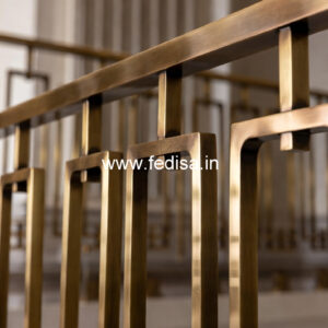 Heavy Duty Brass Railing Design For Durability Stairs Floor Design