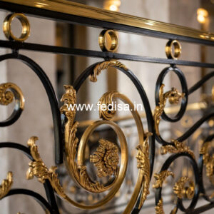 High Quality Brass Staircase Railing Design Wooden Stairs Railing Design With Glass