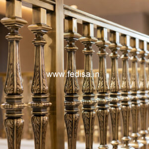 Brass Railing Design With Modern Finish Klapster Stairs
