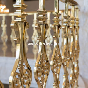 Brass Staircase Railing Design With Glass Panels Office Stairs Design