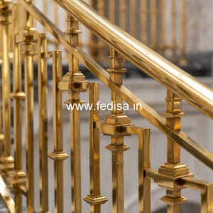 Elegant Brass Balcony Railing Design For Villas Pop Design For Stairs