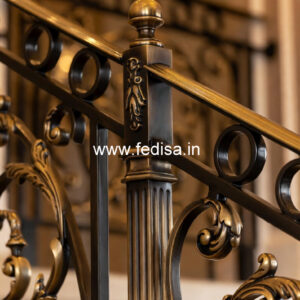 Antique Brass Railing Design For Classic Interiors Stairs Ke Niche Ka Design