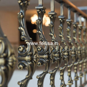 Decorative Brass Railing Design For Villas 2 Storey House Design With Stairs Outside