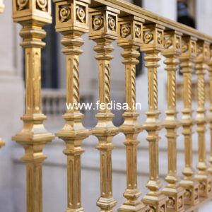 Traditional Brass Balcony Railing Design Modern Double Staircase