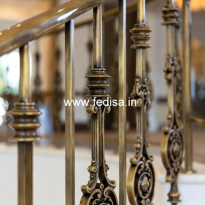 Modern Brass Railing For Interior Spaces Staircase Exterior Wall Design