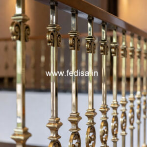 Designer Brass Staircase Railing Ideas 3 Fold Stair Design