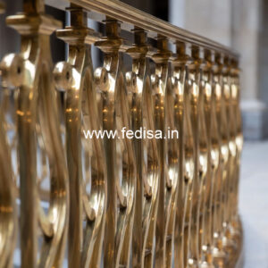 Decorative Brass Handrail Design Small Living Room With Staircase