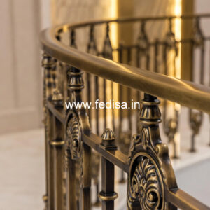 Decorative Brass Balcony Railing For Luxury Homes Entry Stairs Design