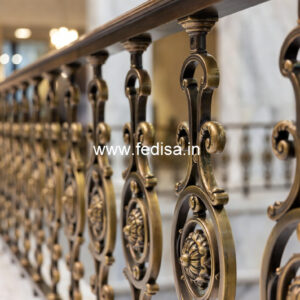 Brass Stair Railing Design For Premium Villas Narrow Stairs Design
