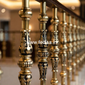 Artistic Brass Railing Design With Luxury Look Ladder Design For Terrace