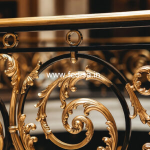 Elegant Brass Railing Design For Modern Villas Changing Staircase Layout