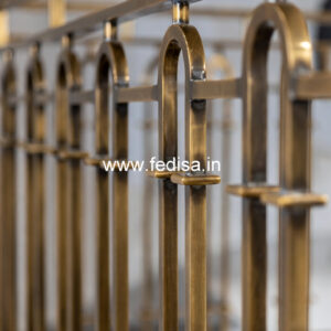 Brass Balcony Railing Design With Decorative Finish Aluminum Staircase Design