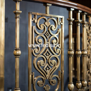 Designer Brass Stair Railing For Luxury Decor Stair Tiles Design Outdoor
