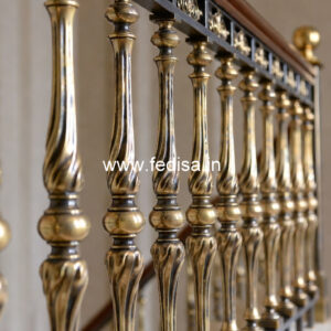 Brass Railing Design For Elegant Staircase Decor Stair Room Outside Design