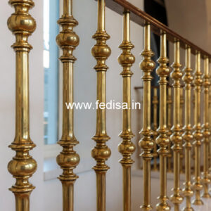 Elegant Brass Railing Design For Interior Projects Stairs Glass Grill Design