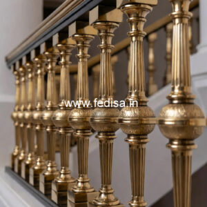 Antique Brass Staircase Railing For Royal Homes Pop Design For Staircase Ceiling