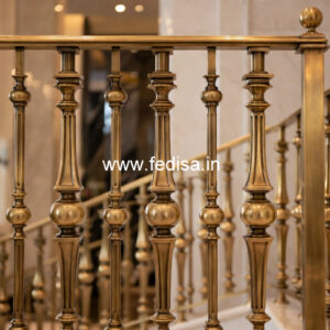 Elegant Brass Balcony Railing Design Inspiration House Design With Stairs Inside