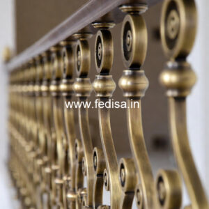 Stylish Brass Staircase Railing For Luxury Villas Helical Staircase Design