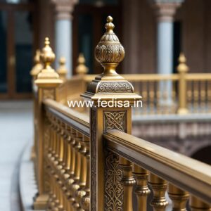 Modern Brass Balcony Railing With Stylish Appeal Stairway Designs For Small Spaces