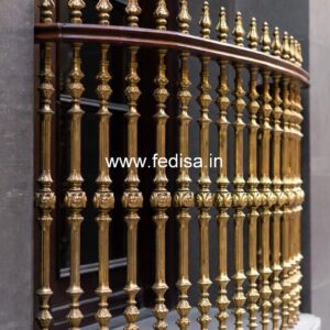 Designer Brass Staircase Handrail For Homes Modern Concrete Stairs Design Outdoor