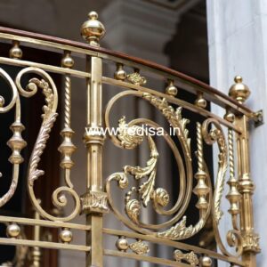 Luxury Brass Stair Railing Design For Villas Pop Design Under Stairs
