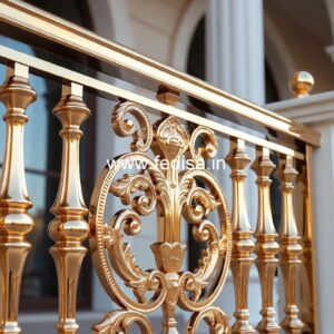 Antique Brass Railing Design With Royal Appeal Indoor Railing Design