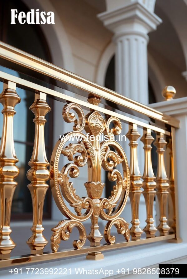 Antique Brass Railing Design With Royal Appeal Indoor Railing Design ...